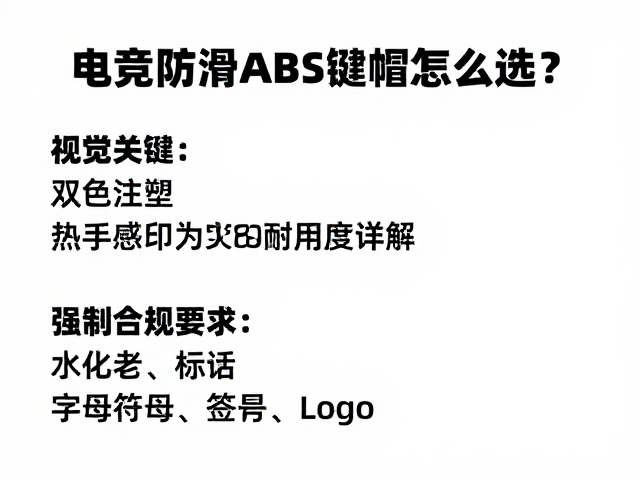 电竞防滑ABS键帽怎么选?双色注塑,热升华印花耐用度详解