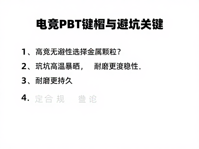 电竞PBT键帽选金属颗粒?避坑高温暴晒,耐磨更持久