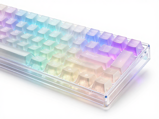 高透RGB PC电竞键帽评测,半透明渐变设计,打造极致光效桌面美学