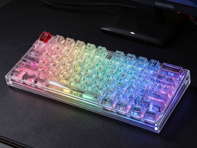 高透RGB PC电竞键帽评测，高亮镜面设计，打造顶级电竞外设展示柜