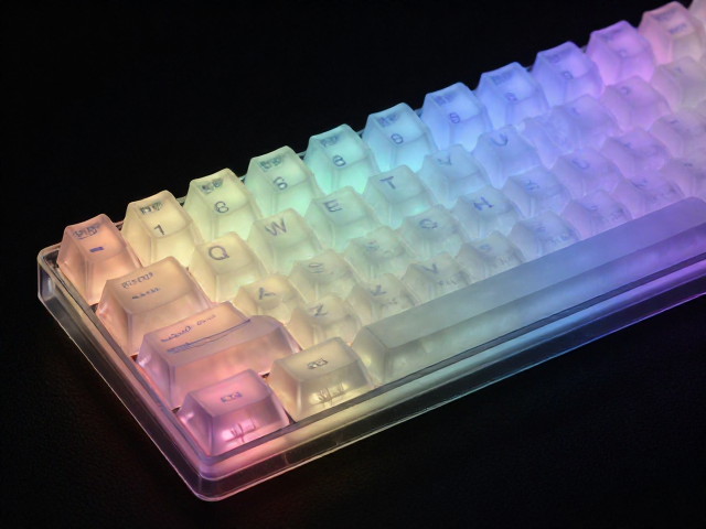 高透RGB PC电竞键帽,半透明渐变设计,比ABS更透亮
