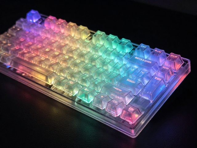 高透RGB PC电竞键帽搭配背光键盘,打造水晶般通透极致光效