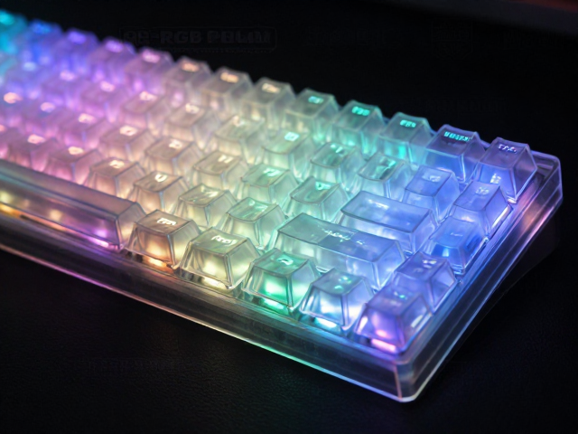 高透RGB PC电竞键帽搭配背光键盘,打造水晶般通透极致光效
