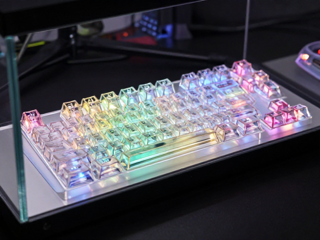 高透RGB PC电竞键帽评测，高亮镜面设计，打造顶级电竞外设展示柜