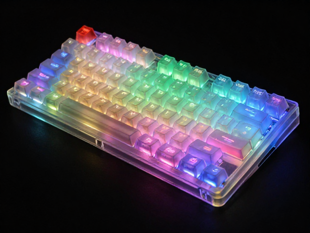 高透RGB PC电竞键帽搭配注塑件,打造极致RGB背光游戏键盘