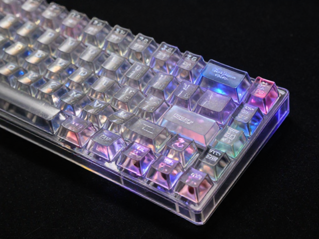 CNC精密雕刻高透RGB PC电竞键帽,硬度适中手感更佳
