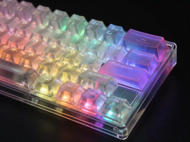 高透RGB PC键帽注塑工艺解析,极致透光率与电竞美学