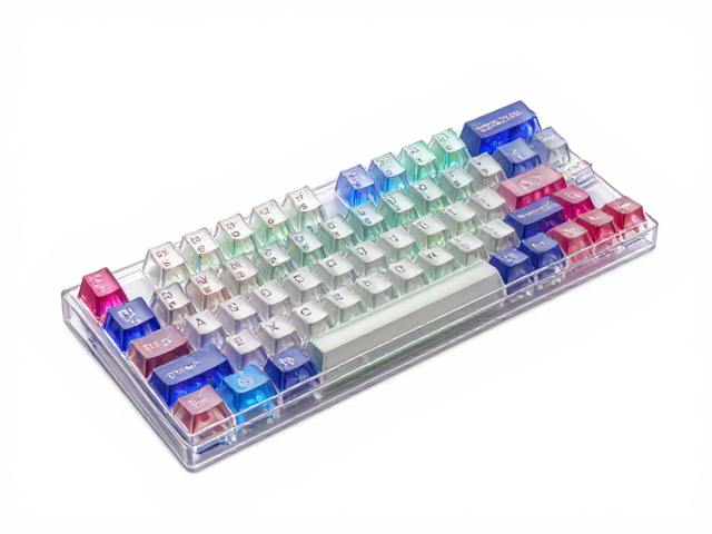 CNC精密雕刻高透RGB PC电竞键帽,ABS/PC复合材质手感与透光双绝
