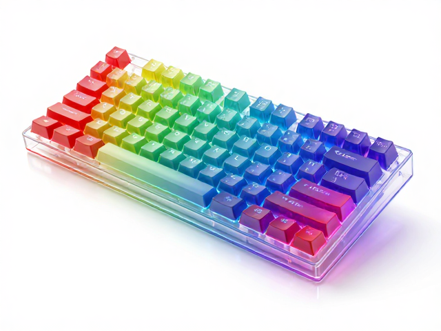 高透RGB PC电竞键帽,ABS/PC复合材质,色彩鲜艳饱满不偏色