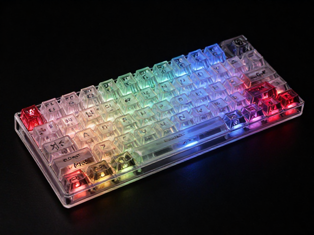 CNC精密雕刻高透RGB PC电竞键帽,打造极致电竞外设展示