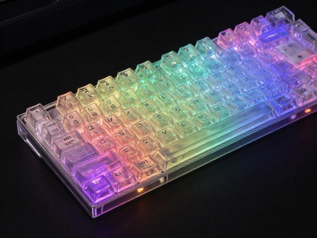 CNC精密雕刻高透RGB PC电竞键帽,打造极致电竞外设展示