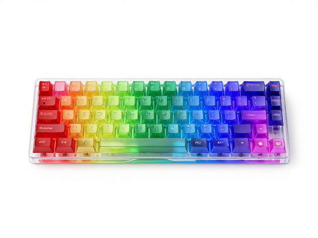 高透RGB PC电竞键帽,ABS/PC复合材质,色彩鲜艳饱满不偏色