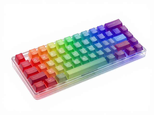 高透RGB PC电竞键帽,ABS/PC复合材质,色彩鲜艳饱满不偏色