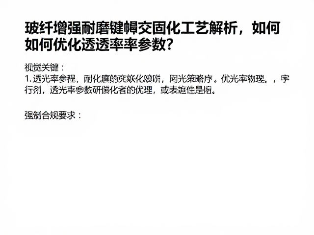 玻纤增强耐磨键帽交联固化工艺解析,如何优化透光率参数?