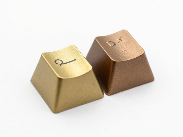 轻量化铝合金电竞键帽怎么选?哑光磨砂与黄铜青铜质感对比