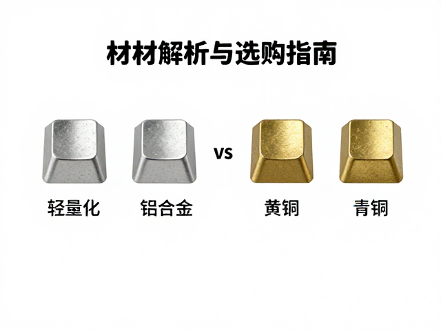 轻量化铝合金vs黄铜青铜键帽,材质深度解析与选购指南