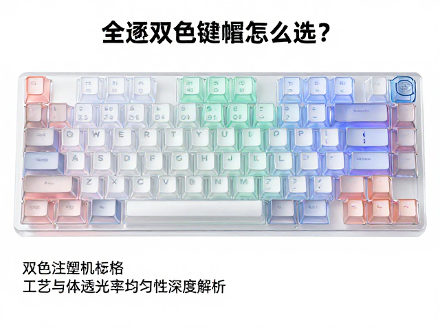 全透双色竞技键帽怎么选?双色注塑机工艺与透光率均匀性深度解析