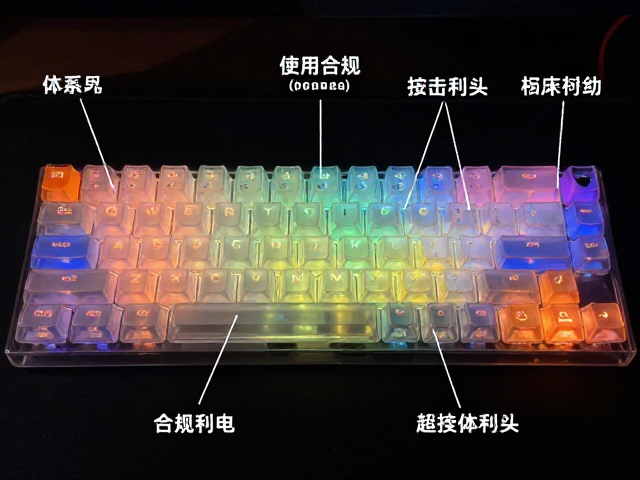全透双色二次成型键帽,机械键盘透光效果与竞技体验解析