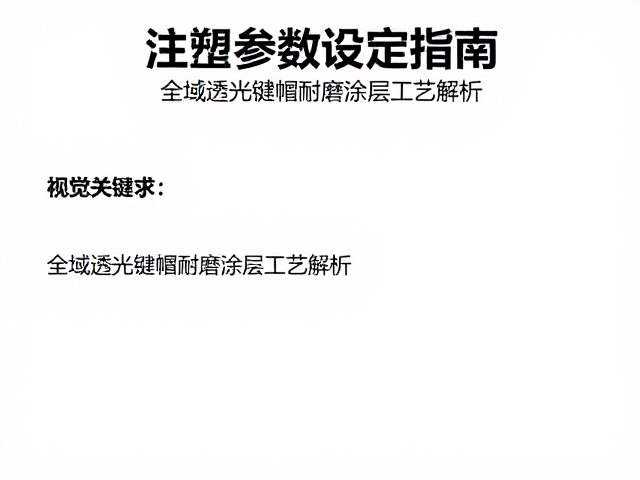 注塑参数设定指南,全域透光键帽耐磨涂层工艺解析