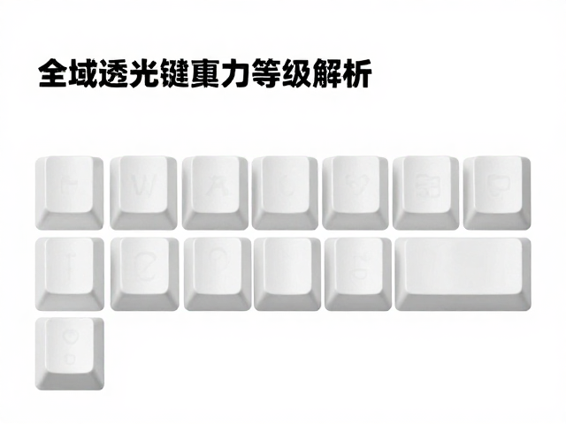 全域透光键帽附着力等级解析,字符立体感强,透光更均匀不泛白