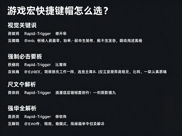 游戏宏快捷键帽怎么选？Rapid-Trigger，热升华全解析