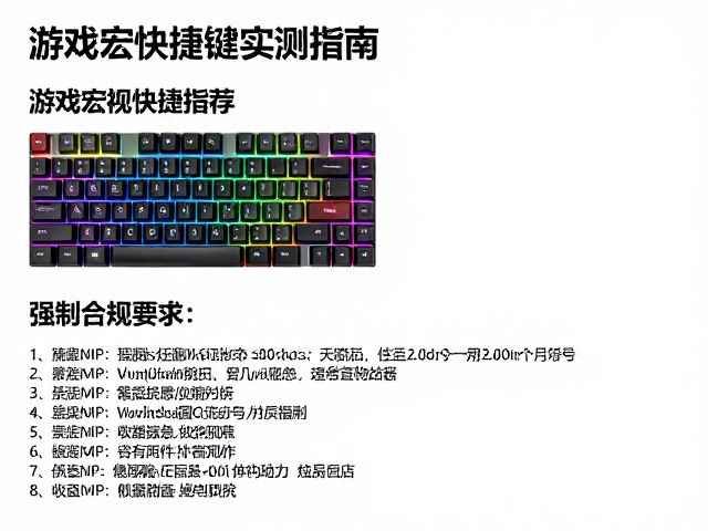 游戏宏快捷键帽推荐,等宽字体与RGB光效兼容性实测指南