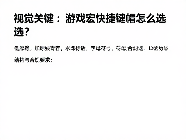 游戏宏快捷键帽怎么选?低摩擦,加厚规格避坑指南
