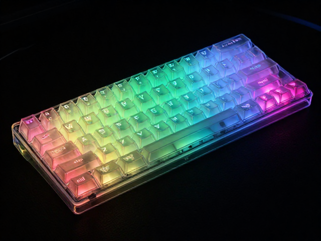 雷蛇透明透光键帽搭配Razer Synapse驱动，打造极致RGB光效桌面