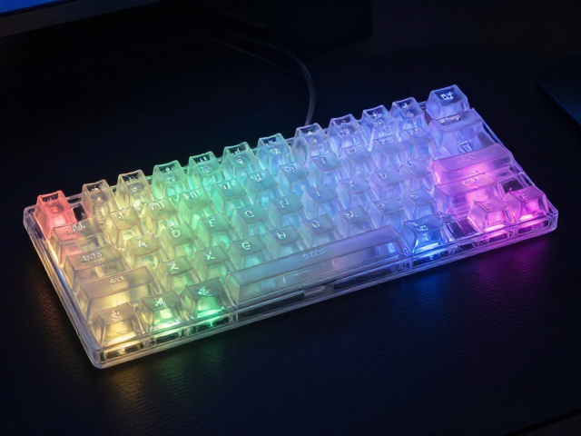 雷蛇透明透光键帽搭配Razer Synapse驱动，打造极致RGB光效桌面
