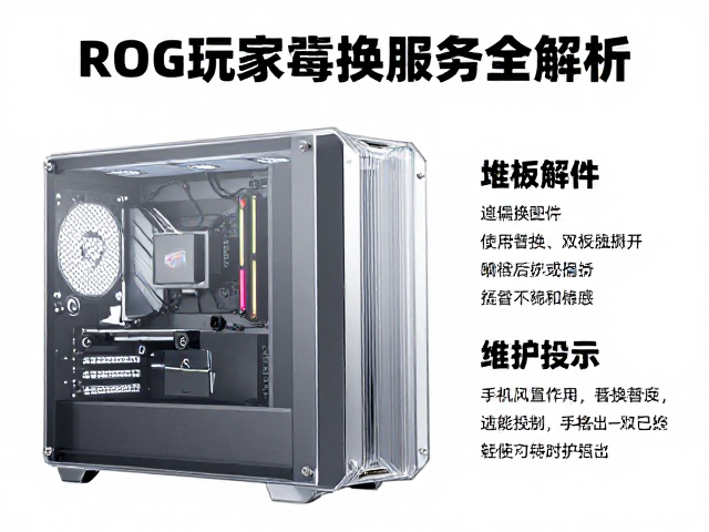 ROG玩家国度透明外壳展示，官方配件替换服务全解析