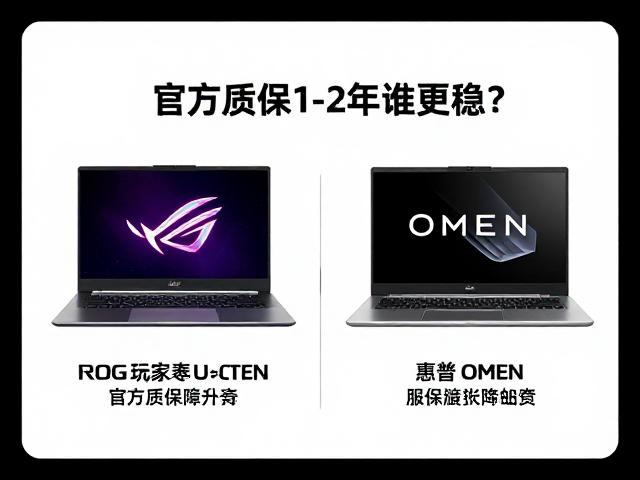 ROG玩家国度与惠普OMEN对比,官方质保1-2年谁更稳?