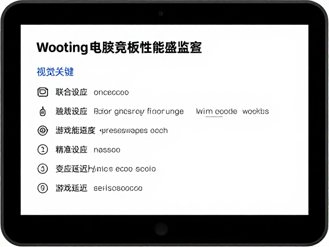 Wooting薄膜竞技版性能监控面板,提升游戏反应速度的关键设置指南