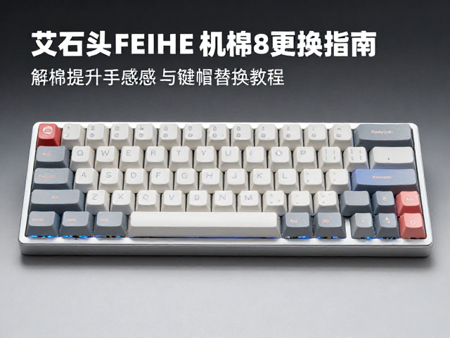艾石头FEIHE机械键盘底棉更换指南,提升手感与键帽替换教程