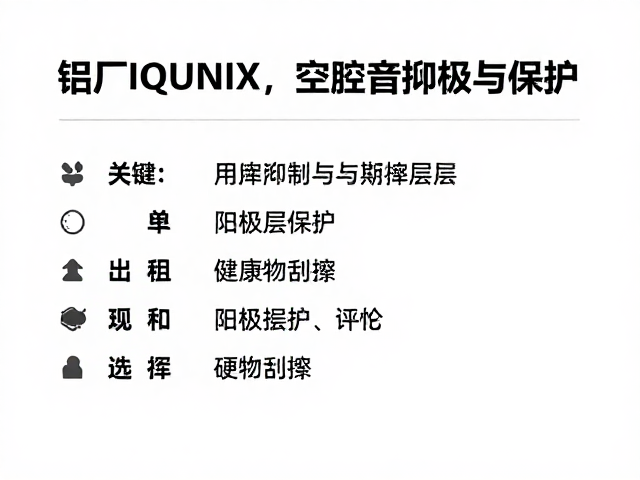 铝厂IQUNIX，空腔音抑制与阳极层保护，避免硬物刮擦指南