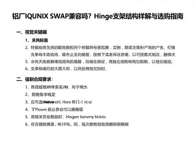 铝厂IQUNIX SWAP兼容吗?Hinge支架结构详解与选购指南