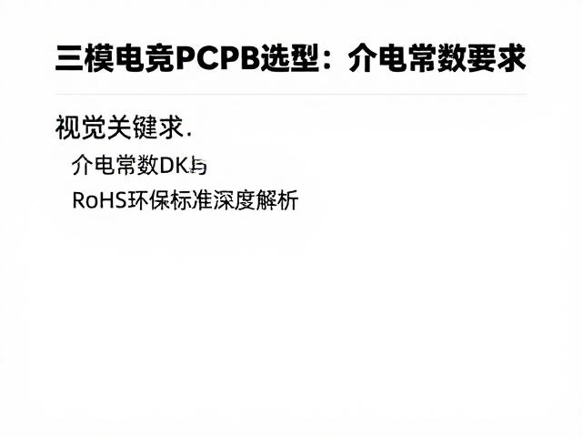 三模电竞PCB选型,介电常数Dk与RoHS环保标准深度解析