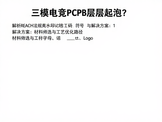三模电竞PCB层间起泡?解析REACH法规下的工艺痛点与解决方案