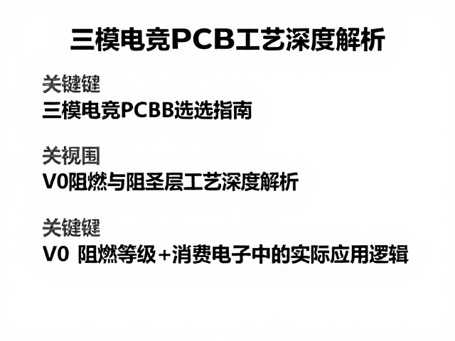 三模电竞PCB选型指南,V0阻燃与阻焊层工艺深度解析