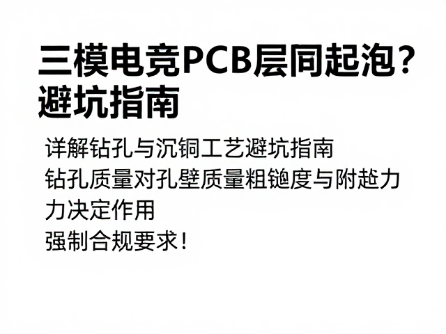 三模电竞PCB层间起泡?详解钻孔与沉铜工艺避坑指南