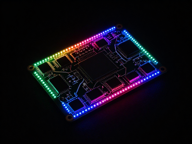 板载贴片RGB灯珠PCB，实现RGB灯带同步与PWM无频闪调光方案