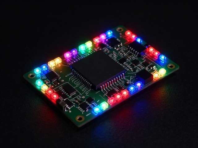 板载贴片RGB灯珠PCB,SOP/QFN小型化封装与PWM无频闪调光方案