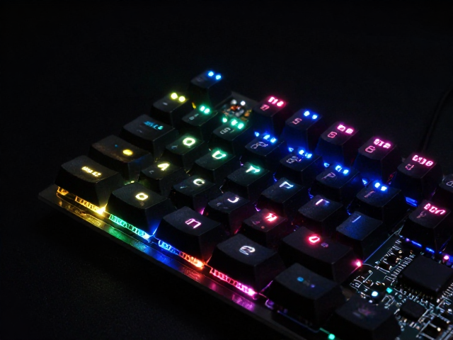 板载贴片RGB灯珠PCB,独立通道控制,打造机械键盘键帽完美透光效果