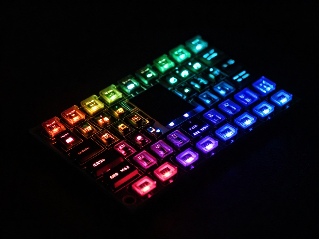 板载贴片RGB灯珠PCB方案,通用低成本实现键盘Logo背光