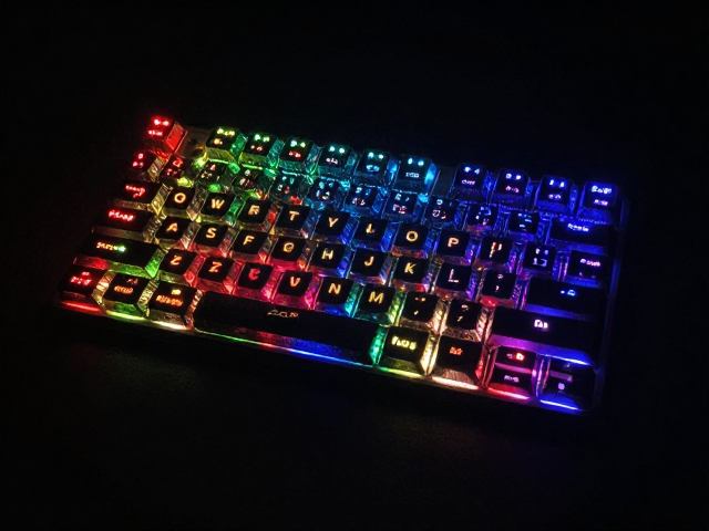 板载贴片RGB灯珠PCB方案,通用低成本实现键盘Logo背光
