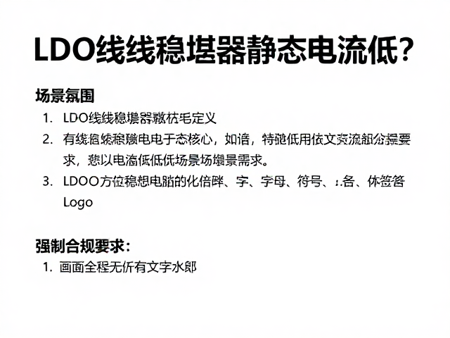 LDO线性稳压器静态电流低?有线供电稳压电路选型与优化指南