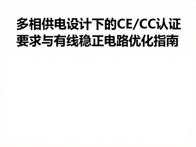 多相供电设计下的CE/FCC认证要求与有线稳压电路优化指南
