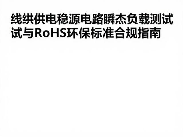 有线供电稳压电路瞬态负载测试与RoHS环保标准合规指南