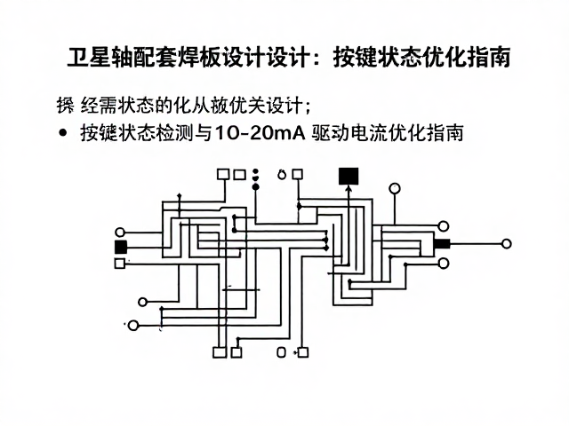 卫星轴配套焊盘电路设计,按键状态检测与10-20mA驱动电流优化指南