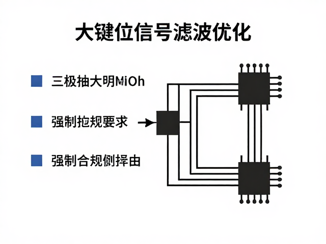 大键位信号滤波优化，卫星轴焊盘与三极管MOS管电路设计指南