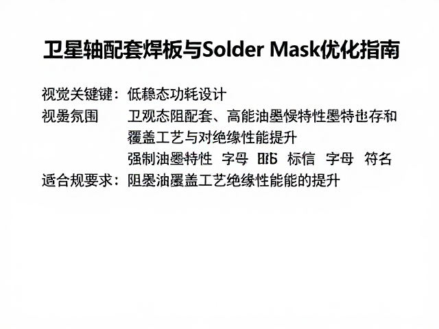 低静态功耗设计,卫星轴配套焊盘与Solder Mask优化指南